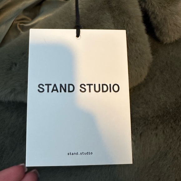 Stand Studio Camille Cocoon Coat In Dusty Mint NWT Size 34 - US size 2/ Small - Picture 6 of 7